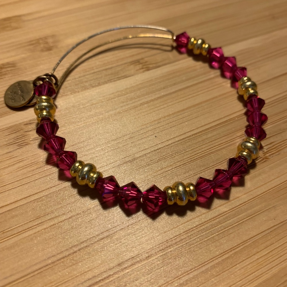 Alex & Ani Swarovski Beaded Bangle - Magenta